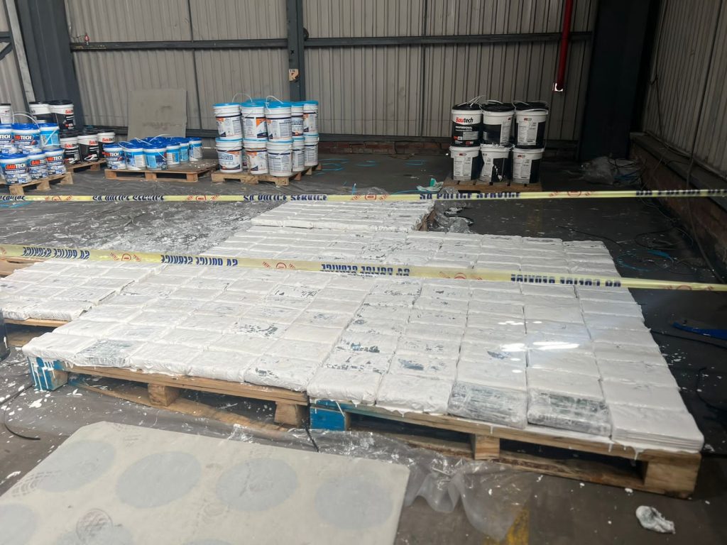 Cocaine worth R70m found hidden in paint containers seized