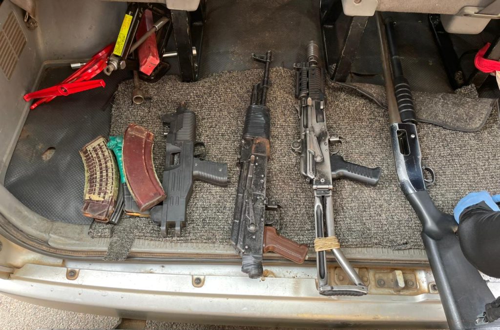 Male arrested for possession of illegal, unlicensed firearms