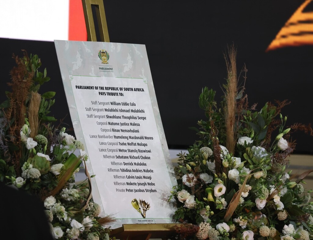 Mortal remains of SANDF soldiers' expected to return home on Thursday 1 Mortal remains of SANDF soldiers' expected to return home on Thursday