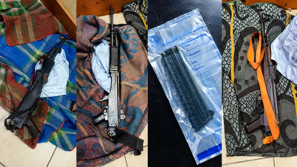 Two arrested, 4 unlicensed guns seized at Kloof mine 1 Two arrested, 4 unlicensed guns seized at Kloof mine